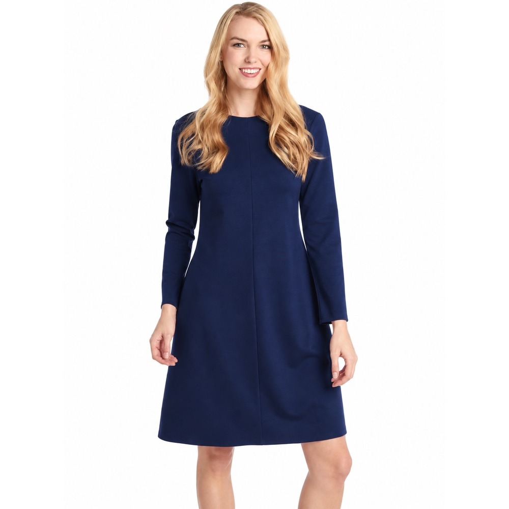 Jude Connally Karlie Ponte Dress Navy Blue Career Office Capsule Womens Medium